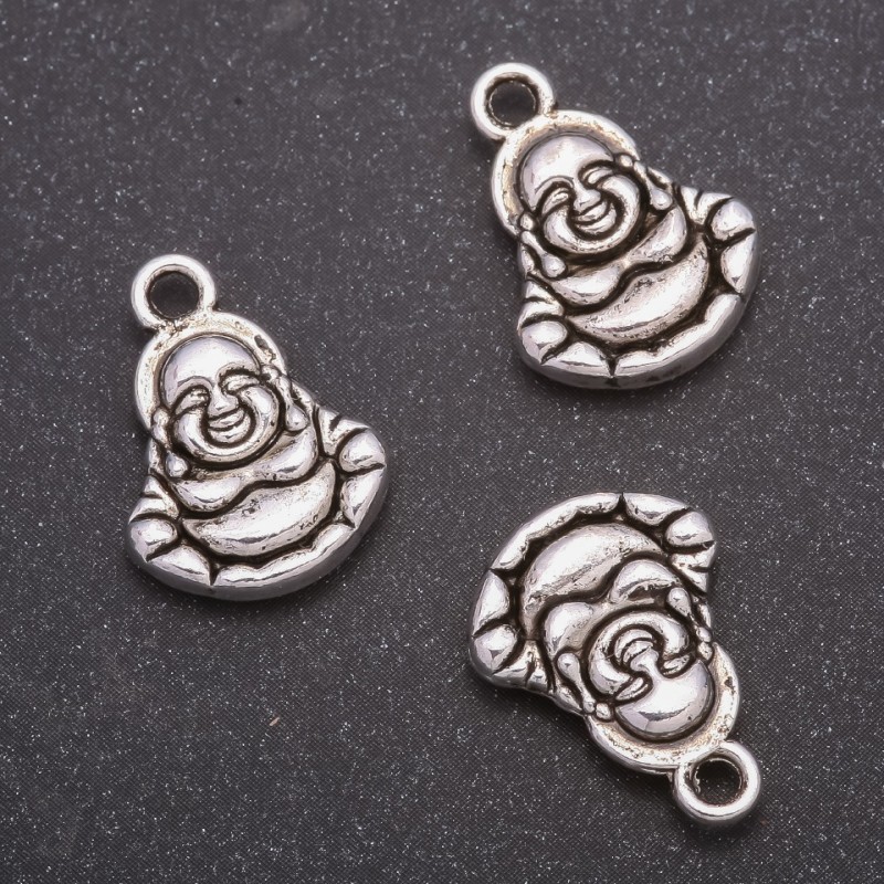 Okucie – wisiorek Budda, średnica 14×19 mm, masa ok. 20 g ± 9 szt.