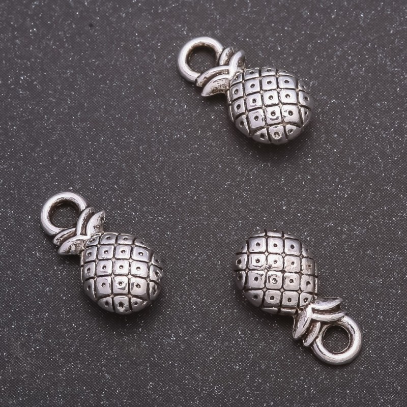 Zawieszka do biżuterii Ananas, średnica 14×7 mm, średnica wewnętrzna 3 mm, masa 20 g, ± 19 szt.