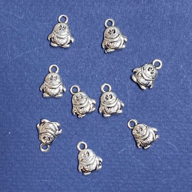 Zawieszka ozdobna Pingwin, średnica 10×13 mm, średnica inмм fas. 20 g ± 19 szt