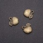 Zawieszka biżuteryjna Jabłko (brąz), średnica 11×11 mm, średnica 1,5 mm, masa 20 g ± 24 szt.