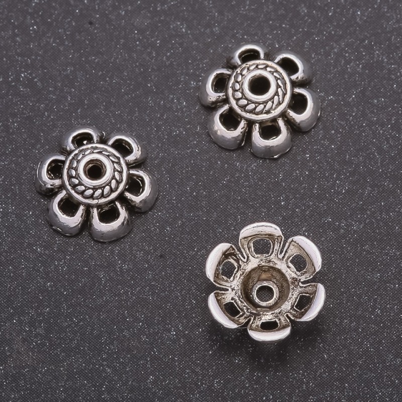 Końcówka do biżuterii, średnica 11 mm, średnica wewnętrzna 6 mm, opakowanie 20 g, ±42 szt.