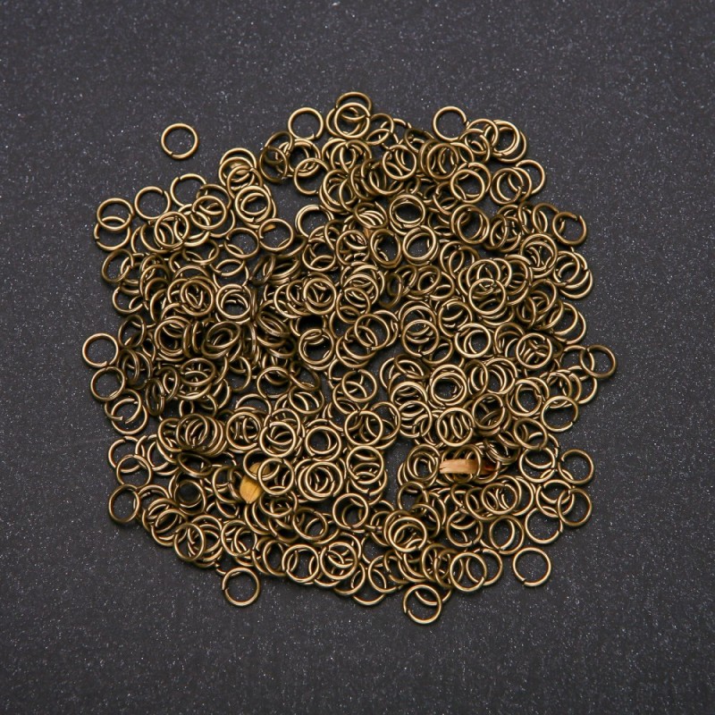 Łącznik pierścieniowy, Ø 3 mm, opakowanie 20 g, kolor brązowy