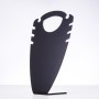 Stojak na biżuterię na 2 pary kolczyków, czarny plastik, wysokość 195 mm, szerokość 116 mm, głębokość 57 mm