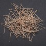 Szpilka z oczkiem do biżuterii, długość 40 mm, kolor: żółty metal, 0,5 kg