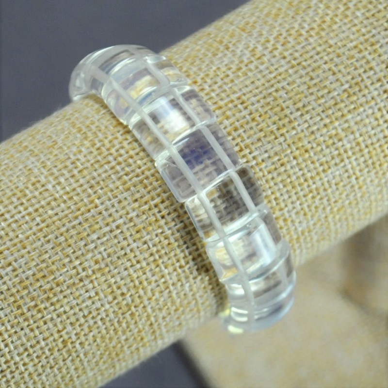 Bransoletka z kamieniem księżycowym, ogniwo 15×10 mm