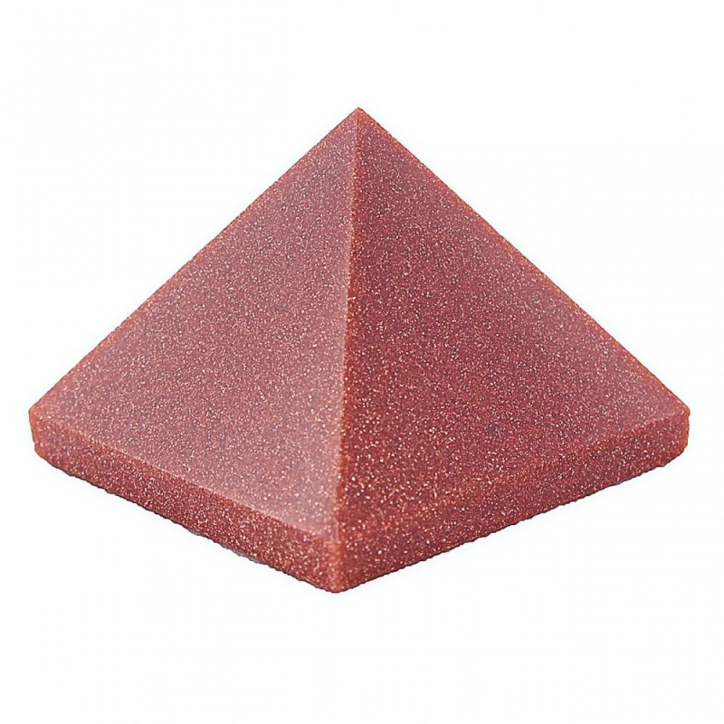 Piramida suwenir z awenturynu „Złoty piasek” prasowana, wysokość 3,6 cm, szerokość 3,0 cm