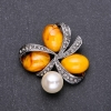 Broszka „Bursztynowa” 45×45 mm