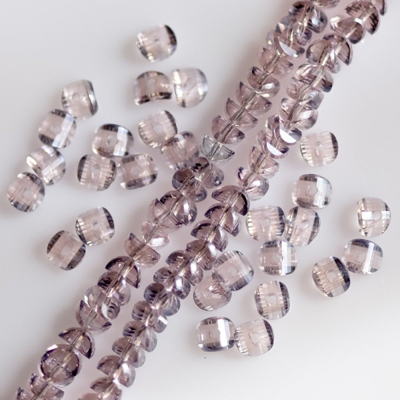 Kryształowe koraliki bladego fioletu w stylu Swarovskiego, średnica 2,5×4 mm, na nitce o długości 48 cm