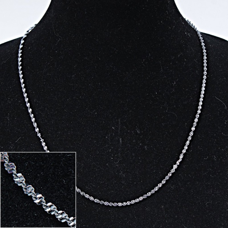 Łańcuszek do biżuterii metalowa plecionka (długość 50 cm)
