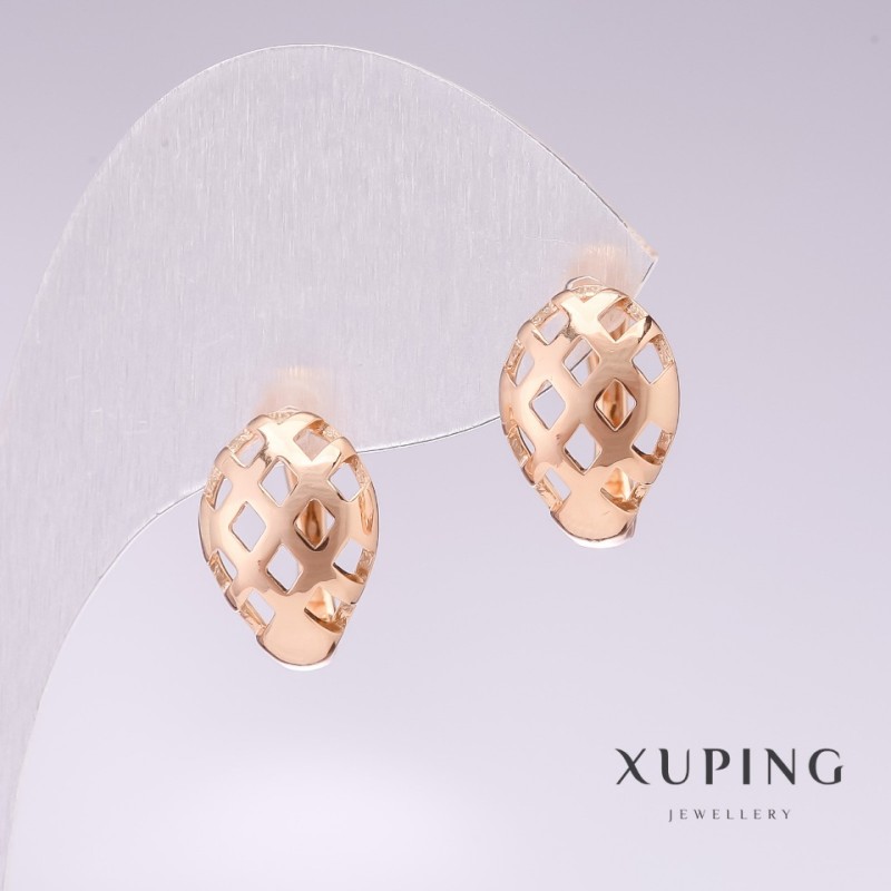 Kolczyki Xuping pozłacane 18k 15×10 mm