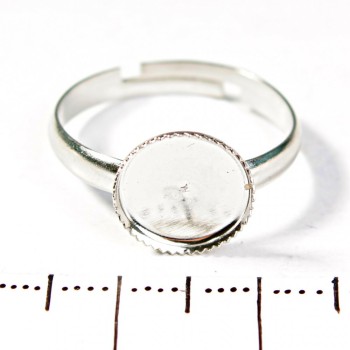 Cena za opakowanie /10 szt. 10 mm Podstawa do kolczyków z ząbkowanym brzegiem, okrągła