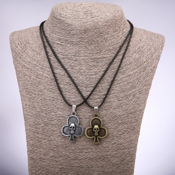 Dopasowane naszyjniki przyjaźni Trefl z czaszkami, długość 42–48 cm, średnica 25×35 mm