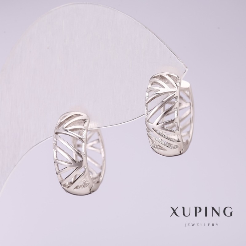 Kolczyki Xuping rodowane 6×14 mm