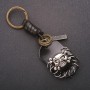 Brelok męski z eko-skóry «Czaszka», długość 12 cm