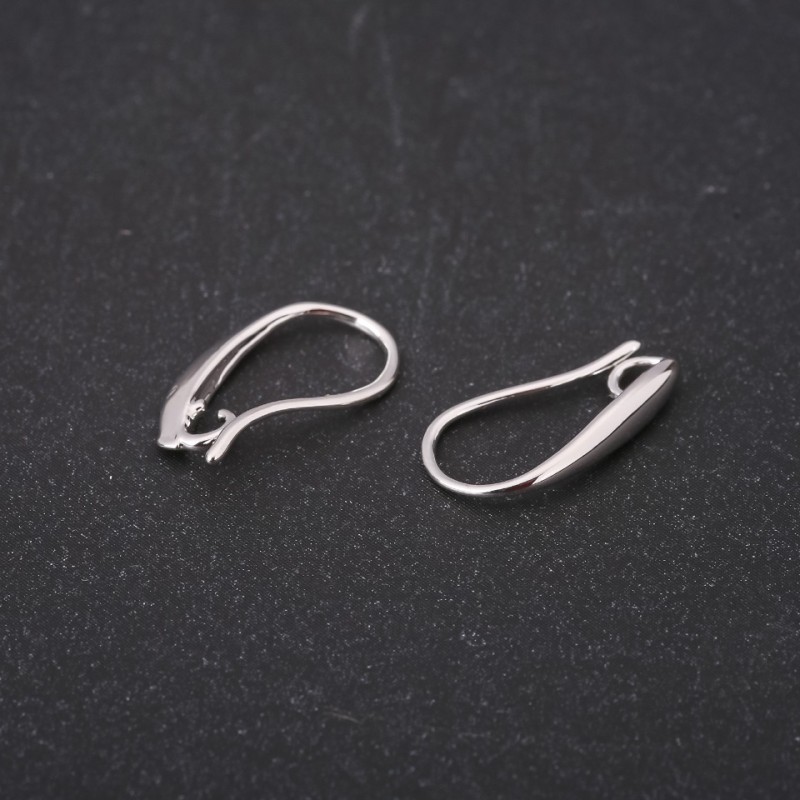 Zawieszki do kolczyków gładkie 16×1,5 mm z metalu srebrzystego cena za parę