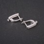 Sztyfty do kolczyków z cyrkoniami 14–17×3 mm, metal w kolorze srebrnym