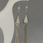 Kolczyki Frędzle 73×11 mm, metal srebrzysty