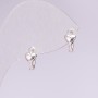 Kolczyki Serduszka serii 925 5×8 mm metal srebrzysty Korea
