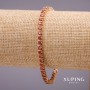 Bransoletka Xuping z czerwonymi kamieniami, grubość 4 mm, długość 18–19 mm, pozłota 18k
