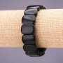 Bransoletka z czarnego agatu, czarne ogniwa 18×14 mm, długość 18 cm na elastycznej gumce