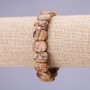 Bransoletka z jaspisu krajobrazowego, ogniwa 10×14 mm, na elastycznej gumce