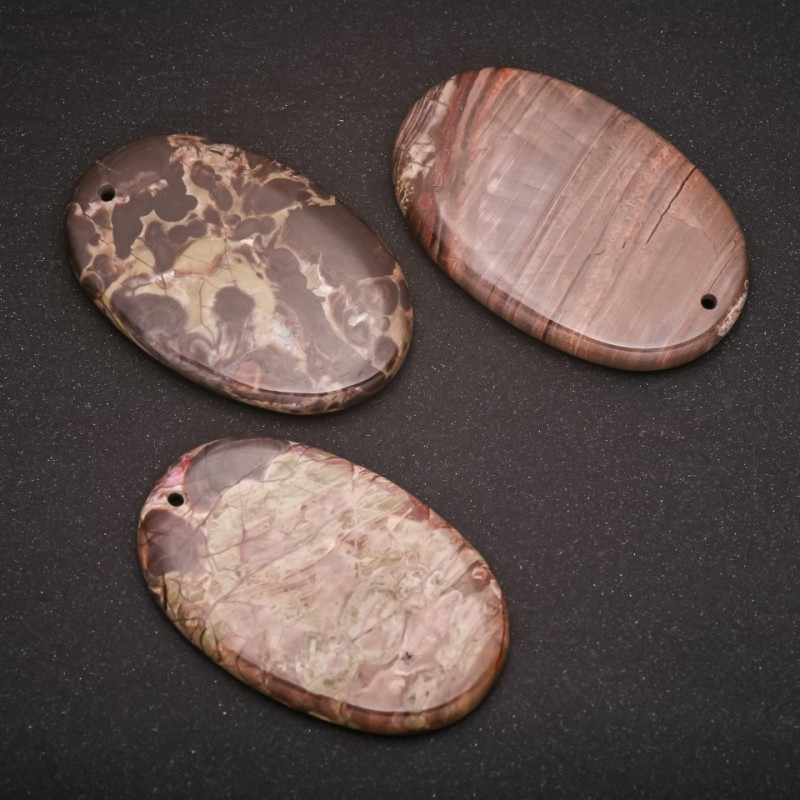 Wisiorek z naturalnego kamienia – Jaspis Picasso 31×51 mm