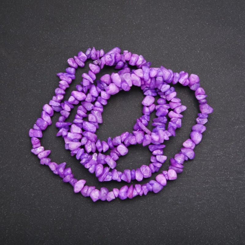 Koraliki na żyłce z tonowanego kwarcu, drobiny, średnica 8 mm (±), długość 80 cm