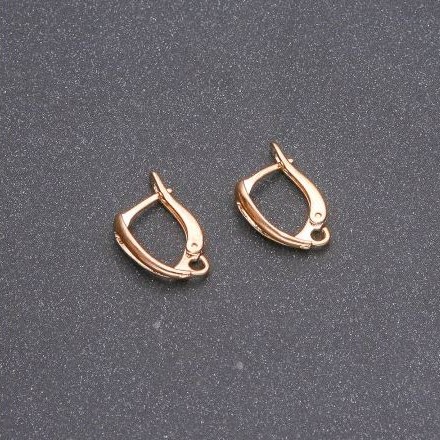 Sztyfty do kolczyków z żółtego metalu 17×12×6 mm (para)