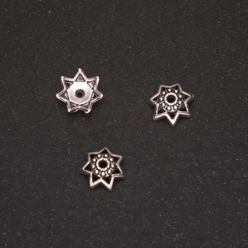 Końcówki do okuć jubilerskich, średnica 9×3 mm, średnica wewnętrzna 1,2 mm, masa opakowania 20 g, około 43 szt.