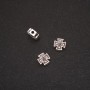 Koralik-wkładka w formie krzyża, średnica 8×8×3 mm, pakowanie 20 g ± 21 szt.