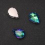 Cena za opakowanie / 10 szt. Przyszywany kryształ w czapie w kształcie kropli 10×14 mm, zielono-niebieski