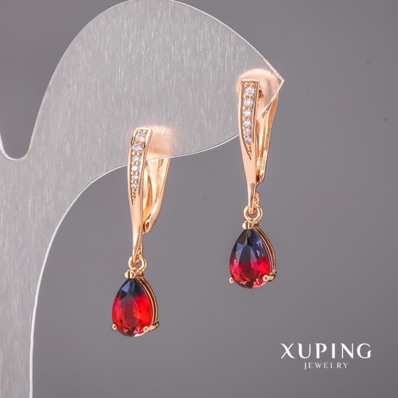 Kolczyki Xuping kameleony 6×30 mm Pozłacane 18K