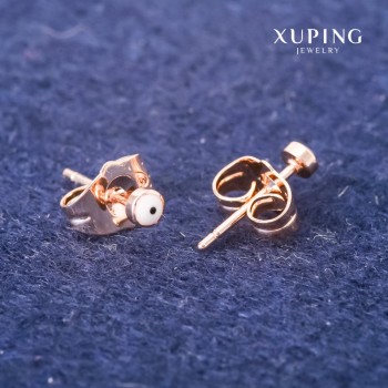 Kolczyki Xuping – kolczyki wkrętki Oko 3 mm Pozłacane 18K