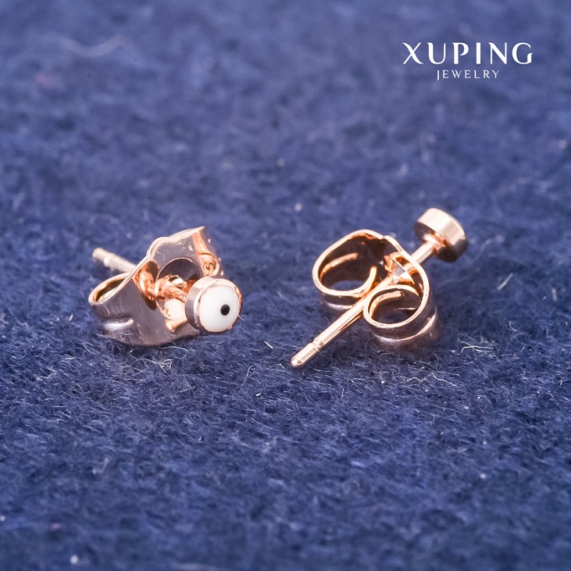 Kolczyki Xuping – kolczyki wkrętki Oko 3 mm Pozłacane 18K