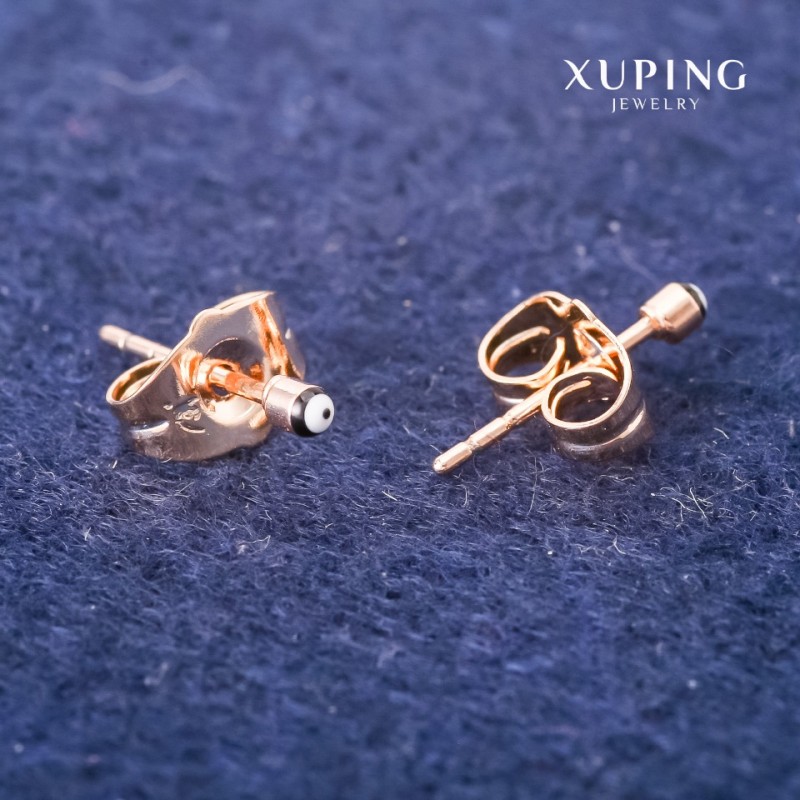 Kolczyki sztyfty Xuping „Oko” 2 mm pozłacane 18K