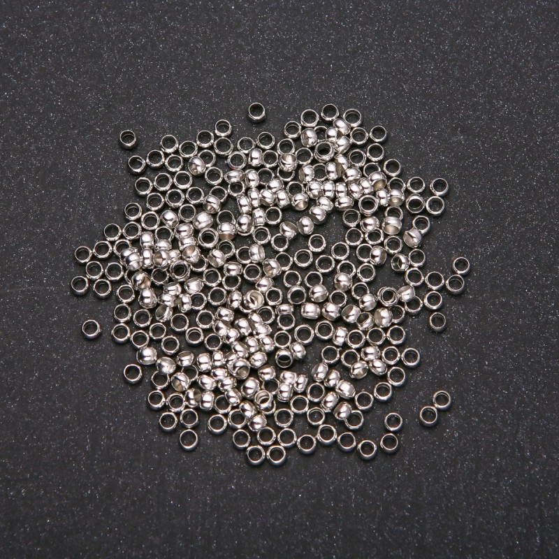 Krympy zaciskowe «zachipy», średnica 3 mm, kolor metalu «srebro» 8 g