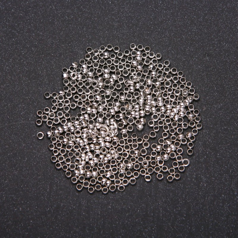 Krympy jubilerskie zabezpieczające «zahipy», średnica 2,5 mm, kolor metalu: srebrny, masa 6 g