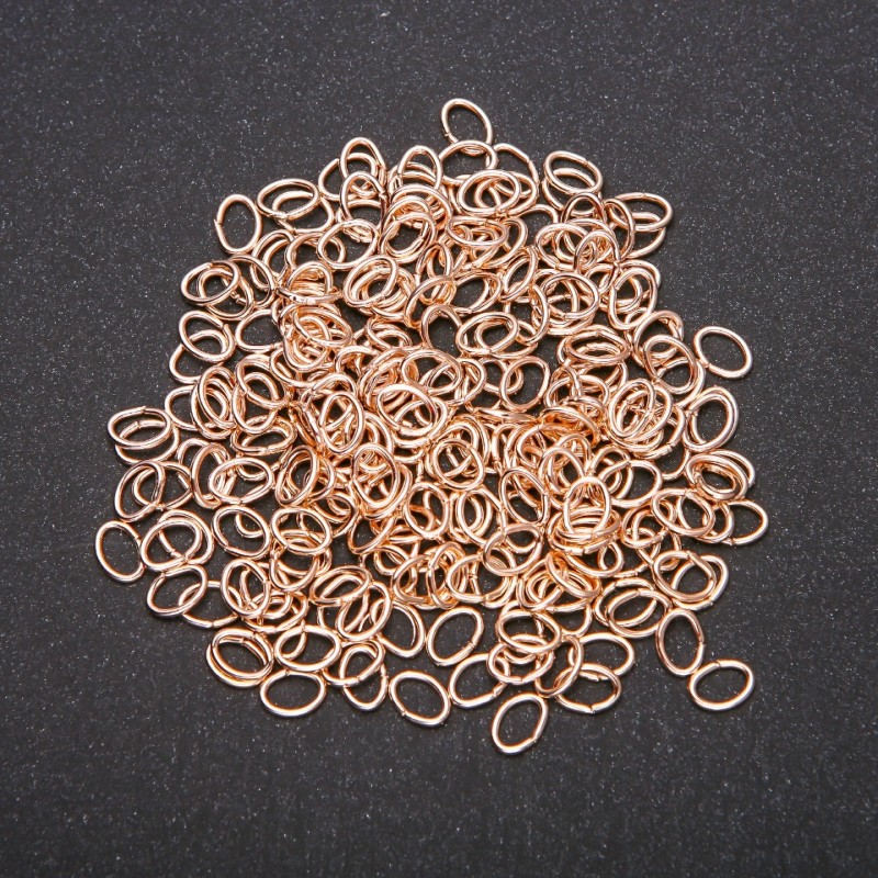 Owalny łącznik, 5×7 mm, opakowanie 20 g, kolor złoty