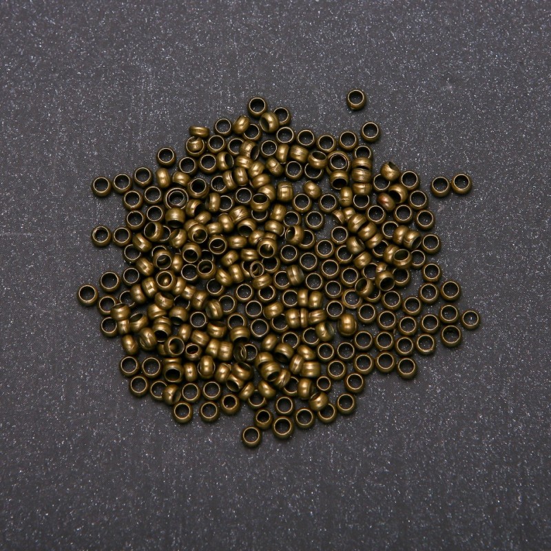 Krympe jubilerskie, średnica 3 mm, kolor metalu: brązowy, 8 g