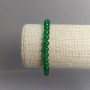Bransoletka z naturalnego kamienia chryzopraz – gładka kulka, średnica 6 mm, na elastycznej gumce, obwód 18 cm