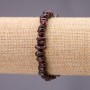 Bransoletka z naturalnego kamienia granatu – drobiny, średnica ok. 7 mm, na elastycznej gumce, długość 18 cm