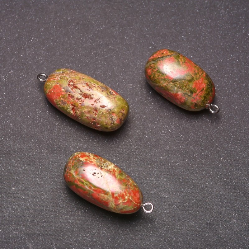 Wisiorek z jaspisu heliotropowego 38×18 mm (±)