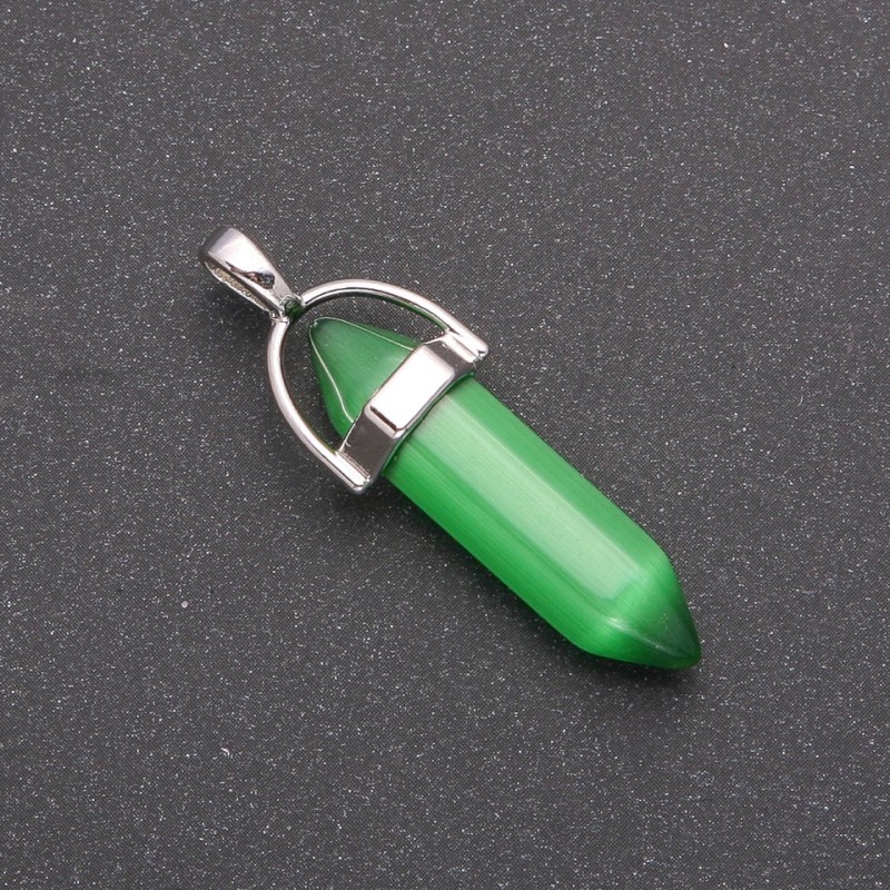 Wisiorek Kocie Oko, sześciokątny 8×35×41 mm