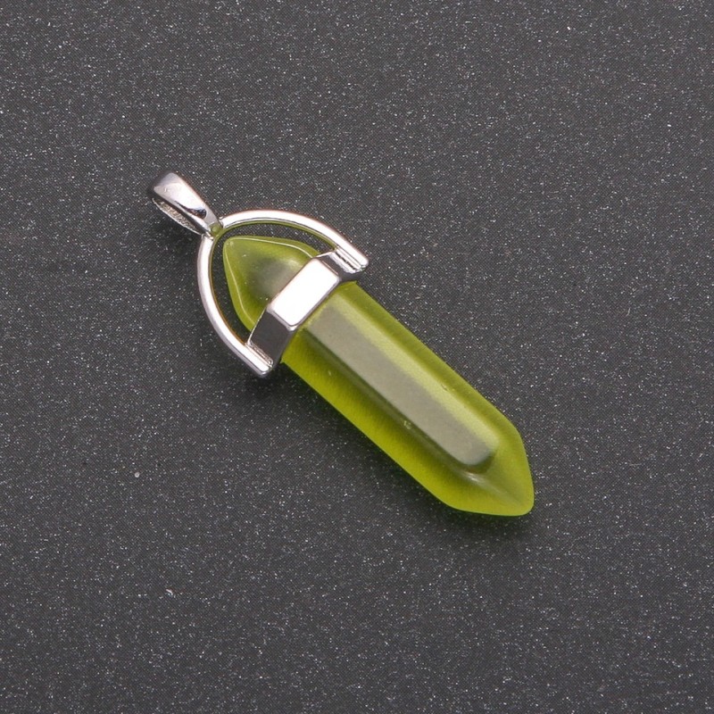 Wisiorek Kocie Oko, sześciokątny, 8×35×41 mm