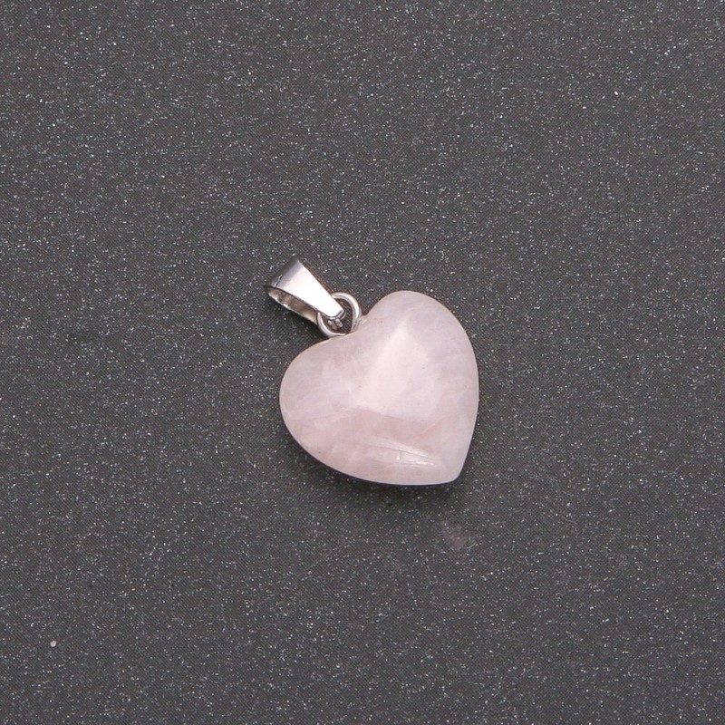 Wisiorek „Serce” z różowego kwarcu 15×15×23 mm
