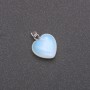 Wisiorek w kształcie serca z kamieniem księżycowym 15×15×23 mm