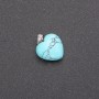 Wisiorek Serce Turquoise sztuczna (pojedynczy) zielony 14x14x23 mm