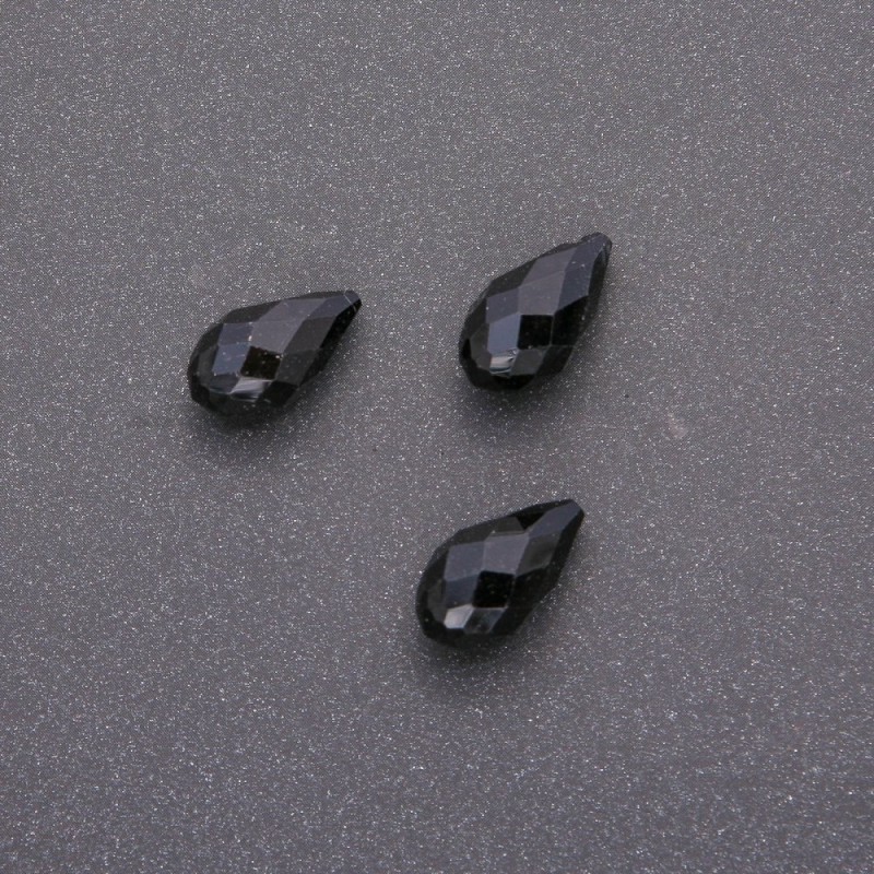Zawieszka z agatu w formie fasetowanej kropli 10×18 mm