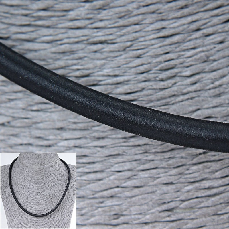 Cena za opakowanie / 10 szt. Sznurek kauczukowy do biżuterii, średnica 3–4 mm, długość 45–50 cm