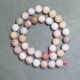 Koraliki z naturalnego kamienia – różowy opal, gładka kuleczka, średnica 10 mm (+/-), długość 38 cm